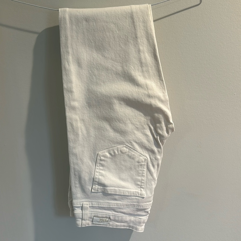 Paige Skyline Ankle Peg Jeans - white